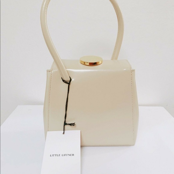 Little Liffner Mademoiselle Bag in Patent Leather Small White Ivory - Picture 4 of 6